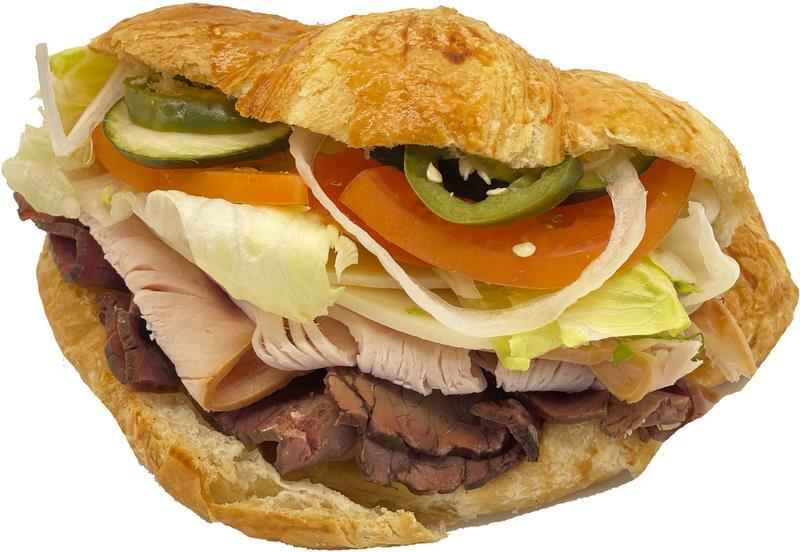 #19 Roast Beef. Turkey & Cheese Croissant